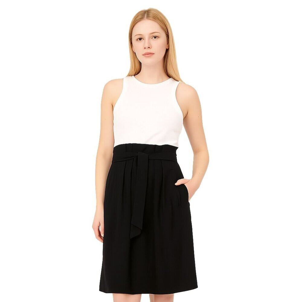 2/$30 H&M Belted Paperbag Mini Skirt Black 0 #A0495 TRB3